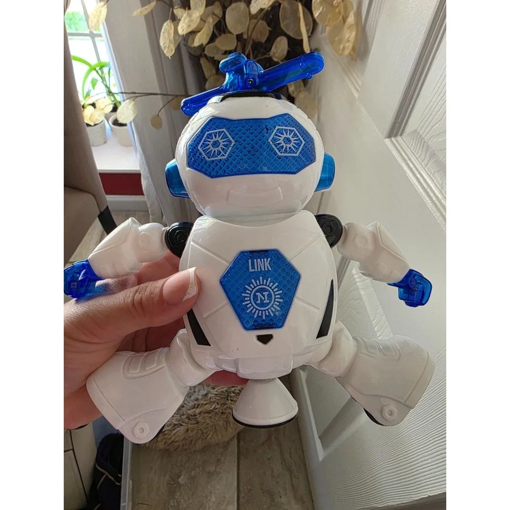 Robot Toys for Kids, 360° Body Dancing Robot Toy with LED Lights and Music, Smar